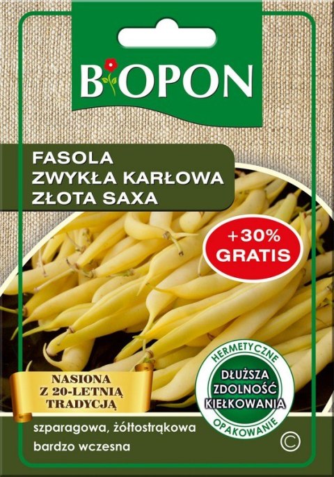 FASOLA ZWYKŁA KARŁOWA. ZŁOTA SAXA 0.22G BIOPON