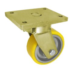 KOŁO ŻELIWO-POLIURETAN 125MM OBUDOWA SKRĘTNA SPAWANA 22ZP ZABI