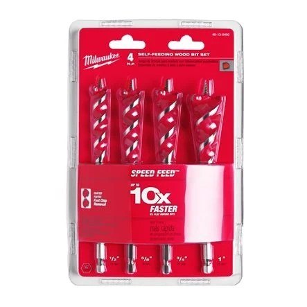 ZESTAW WIERTEŁ DO DREWNA SPEED FEED 4 SZT. MILWAUKEE
