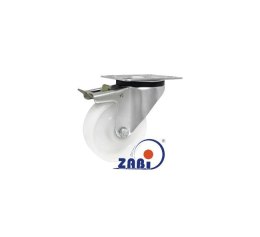 KOŁO Z TWORZYWA 100MM OBUDOWA SKRĘTNA+HAMULEC 15BH +ACC ZABI