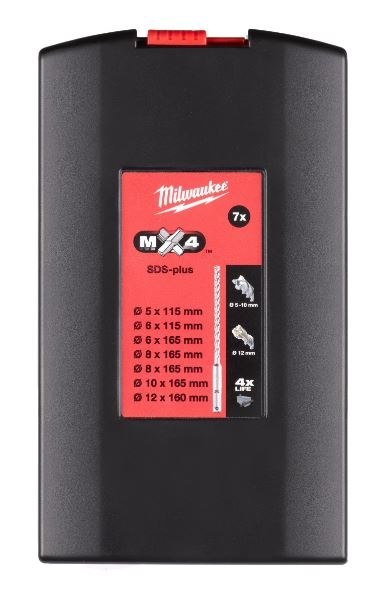 ZESTAW WIERTEŁ DO BETONU SDS+ MX4 7 SZT. MILWAUKEE