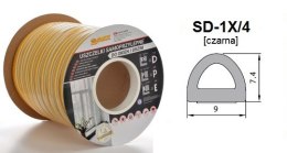 USZCZELKA GUMOWA 100M D CZARNA , STOMIL