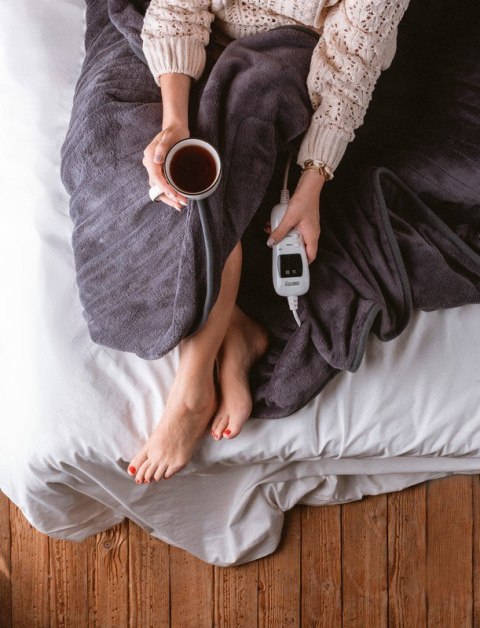 KOC ELEKTRYCZNY 120W 160*180CM Z CZASOMIERZEM SZARY CR 7418 CAMRY