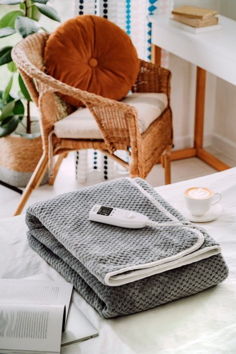 KOC ELEKTRYCZNY 60W 150*100CM Z CZASOMIERZEM SZARY CR 7416 CAMRY