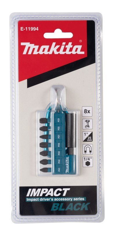 ZESTAW BITÓW IMPACT BLACK 8 SZT 25MM MAKITA