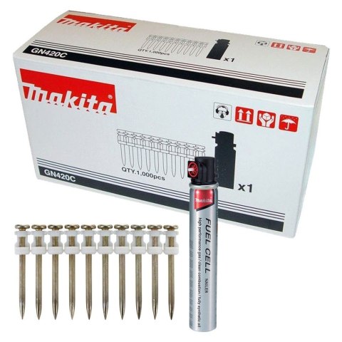 GWOŹDZIE DO BETONU 3,1*32MM 1000SZT + GAZ MAKITA