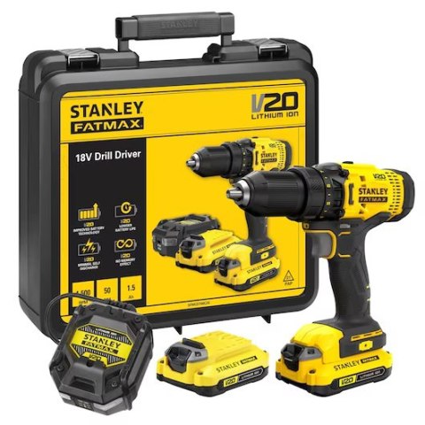 WIERTARKO-WKRĘTARKA 18V FATMAX V20 2*1.5AH STANLEY