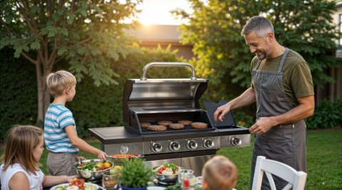 GRILL GAZOWY 4+1 STAL NIERDZEWNA 11,7KW BLAUPUNKT