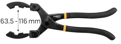 KLUCZ ODGINANY SZCZYPCOWY DO FILT. OLEJU 63.5-116 MM NEO