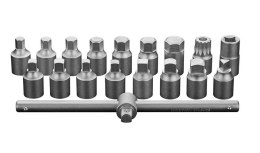 KLUCZE DO SPUSTU OLEJU 3/8 ZESTAW 18 SZT. NEO