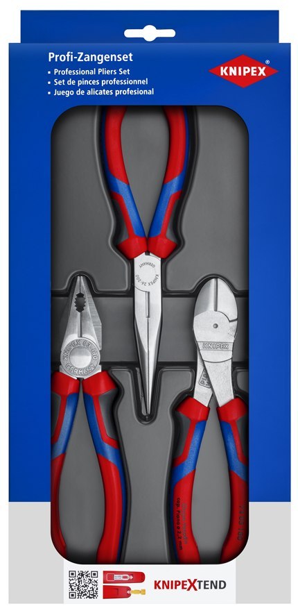 ZESTAW SZCZYPIEC DO PRAC WARSZTATOWYCH I SERWISOWYCH 3SZT. KNIPEX