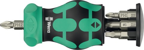 BARDZO MAŁA RĘKOJEŚĆ Z KRÓTKIM UCHWYTEM 1/4''STUBBY 6 CZĘŚCI WERA