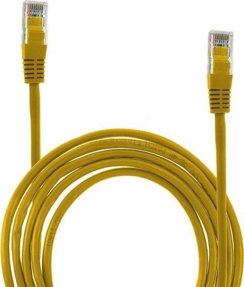 KABEL UTP 5E 1.5M ŻÓŁTY PATCHCORD UN