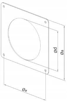 KOŁNIERZ PRZYŚCIENNY 100MM AIR ROXY