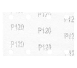 PAPIER ŚCIERNY PROSTOKĄT P120 130*80MM, 8 OTW. 5 SZT. NEO