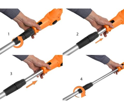 PILARKA ŁAŃCUCHOWA + NOŻYCE DO ŻYWOPŁOTU 2W1 Z WYSIĘGNIKIEM NEO