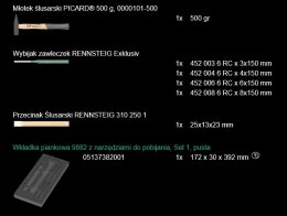 WKŁADKA PIANKOWA 9782 Z NARZĘDZIAMI DO POBIJANIA 6 CZ. WERA