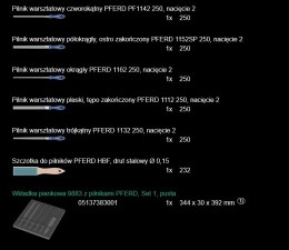 WKŁADKA PIANKOWA 9783 Z PILNIKAMI PFERD 6 CZ. WERA