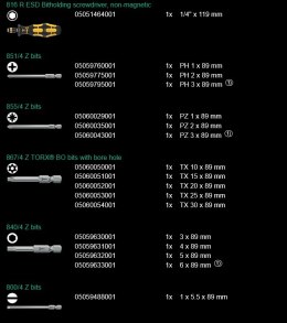 ZESTAW BITÓW W ETUI KRAFTFORM KOMPAKT 60 ESD 17 CZ WERA