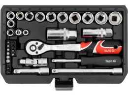 ZESTAW NARZĘDZIOWY 1/4', 3/8' 34 CZĘŚCI YATO