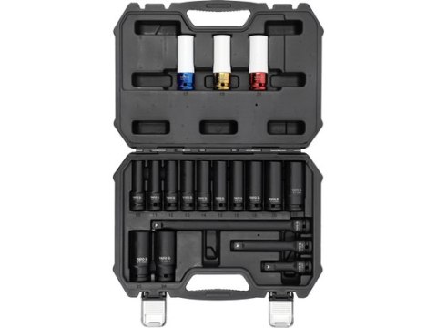 ZESTAW NASADEK UDAROWYCH DŁUGICH 1/2'' 18 SZT. YATO