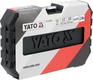 ZESTAW NASADEK UDAROWYCH KRÓTKICH 1/2'' 15 SZT. 10-27 MM YATO