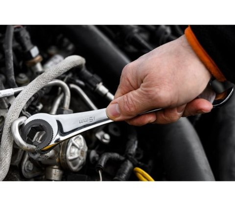 KLUCZ PŁASKO-OCZKOWY, ROZCIĘTY, Z GRZECHOTKĄ, 19MM NEO