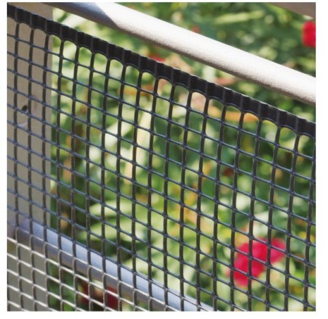 SIATKA PVC QUADRA 10 GRAFIT 1.0M*10MB OCZKO 10MM UN