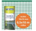 SIATKA PVC QUADRA 10 ZIELONA 0.5M*10MB OCZKO 10MM UN