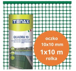 SIATKA PVC QUADRA 10 ZIELONA 1.0M*10MB OCZKO 10MM UN