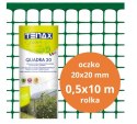 SIATKA PVC QUADRA 20 ZIELONA 0.5M*10MB OCZKO 20MM UN