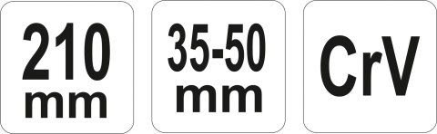 KLUCZ HAKOWY Z NOSKIEM, PRZEGUBOWY 35-50 MM YATO