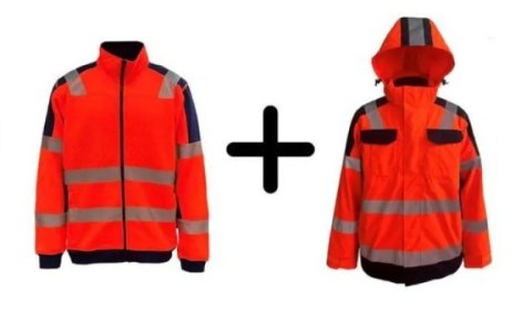 KURTKA PRZECIWDESZCZOWA Z PODPINKĄ, POMARAŃCZOWA, ROZ. S VIZWELL