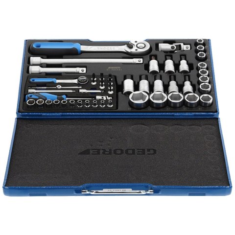 ZESTAW KLUCZY NASADOWYCH. 1/4'-1/2', 4-30MM, 50CZ. GEDORE