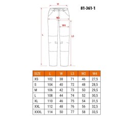 SPODNIE ROBOCZE DENIM WZMOCNIENIA CORDURA, GRANATOWE, ROZ. L NEO