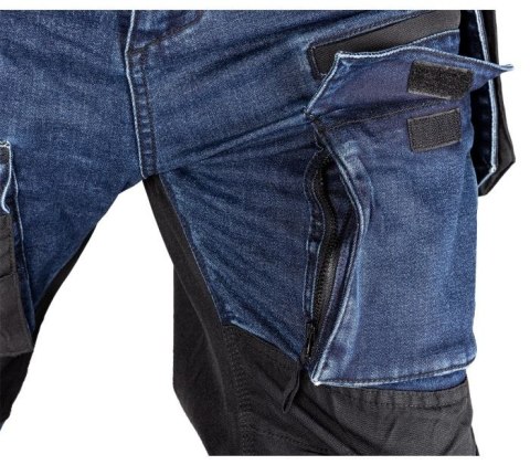 SPODNIE ROBOCZE DENIM WZMOCNIENIA CORDURA, GRANATOWE, ROZ. L NEO