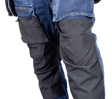 SPODNIE ROBOCZE DENIM WZMOCNIENIA CORDURA, GRANATOWE, ROZ. L NEO