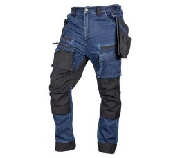 SPODNIE ROBOCZE DENIM WZMOCNIENIA CORDURA, GRANATOWE, ROZ.XL NEO