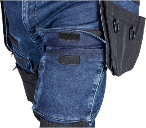 SPODNIE ROBOCZE DENIM WZMOCNIENIA CORDURA, GRANATOWE, ROZ. M NEO