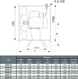 WENTYLATOR WOE-63/3 TYWENT